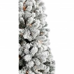 Fraser Hill Farm Alaskan Pine Flocked Christmas Tree, Various Sizes & Lighting Options -Christmas store unnamed file 3003