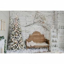Fraser Hill Farm Alaskan Pine Flocked Christmas Tree, Various Sizes & Lighting Options -Christmas store unnamed file 3005