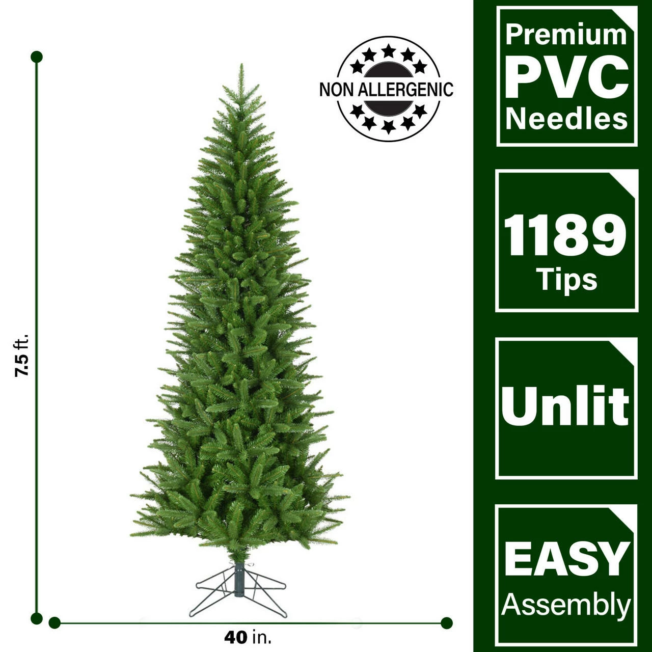 Fraser Hill Farm Winter Falls Slim-Silhouette Christmas Tree Various Lighting And Size Options 7 Fraser Hill Farm Winter Falls Slim-Silhouette Christmas Tree Various Lighting And Size Options - Image 7