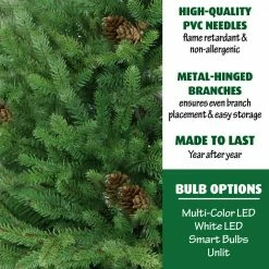 Fraser Hill Farm Noble Fir Set Of 2 Christmas Trees With Metallic Urn Base, Various Sizes And Lighting Options -Christmas store unnamed file 3072