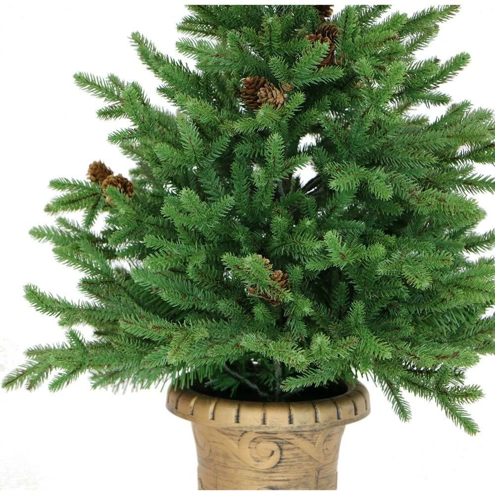 Fraser Hill Farm Noble Fir Christmas Tree With Metallic Urn Base, Various Sizes And Lighting Options 6 Fraser Hill Farm Noble Fir Christmas Tree With Metallic Urn Base, Various Sizes And Lighting Options - Image 6