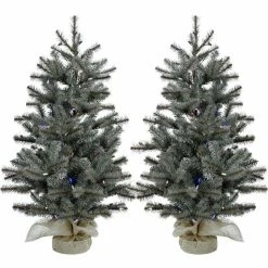 Fraser Hill Farm Heritage Pine Set Of 2 Christmas Trees With Burlap Base -Christmas store unnamed file 3083