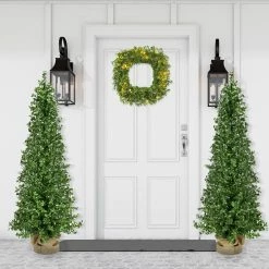 Fraser Hill Farm 3-Ft. Boxwood Porch Tree In Burlap Bag 9 Fraser Hill Farm 3-Ft. Boxwood Porch Tree In Burlap Bag -Christmas store unnamed file 3106