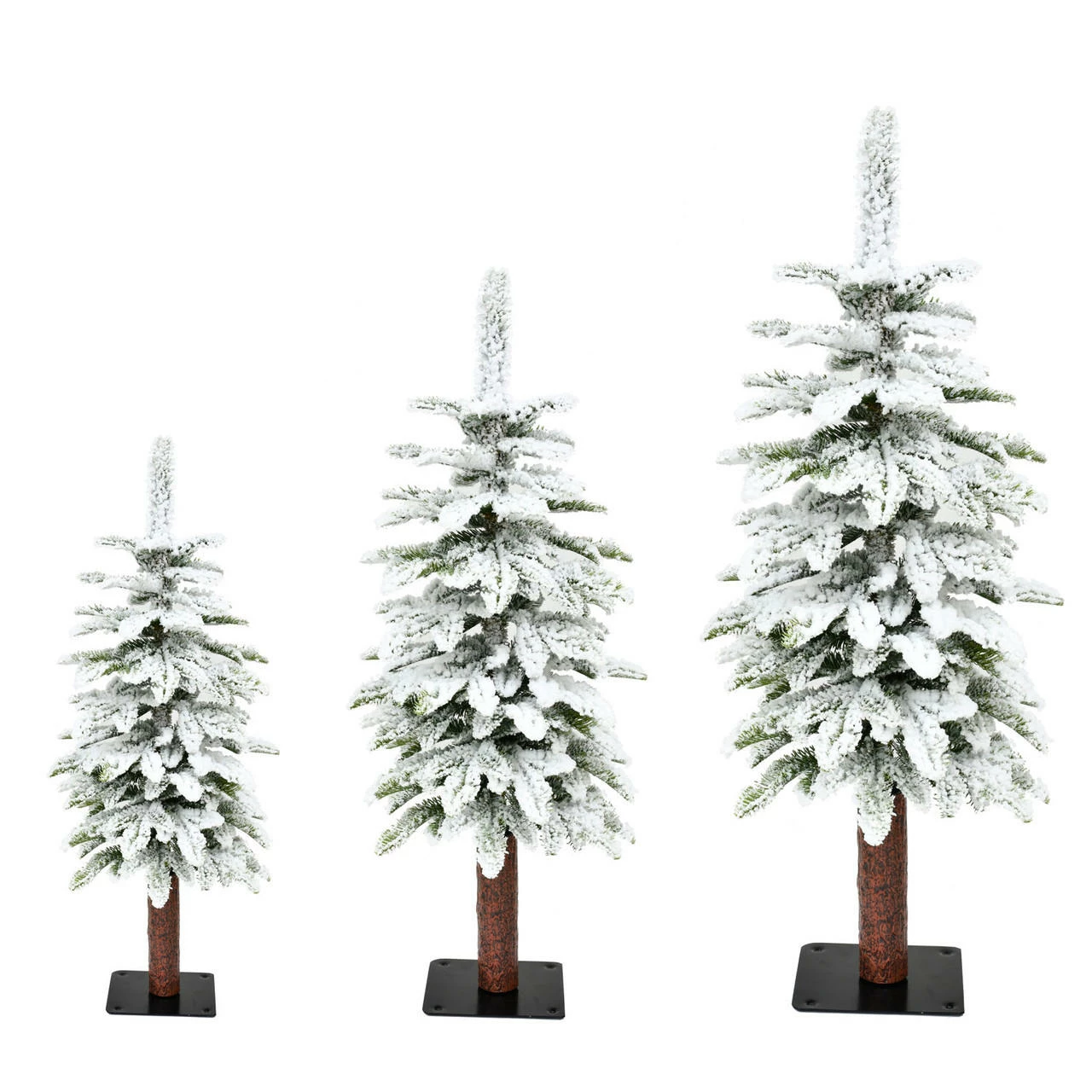 Fraser Hill Farm Set Of 3 Snowy Downswept Trees In 2-Ft., 3-Ft., And 4-Ft. Sizes 1 Fraser Hill Farm Set Of 3 Snowy Downswept Trees In 2-Ft., 3-Ft., And 4-Ft. Sizes