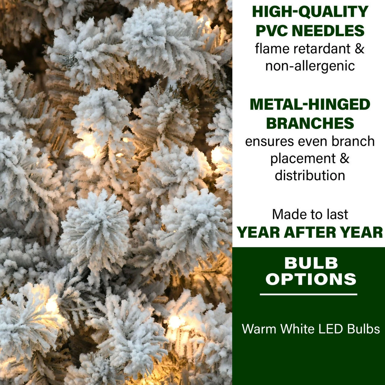 Fraser Hill Farm Flocked Winter Snow Pine Christmas Tree 12 Fraser Hill Farm Flocked Winter Snow Pine Christmas Tree - Image 12