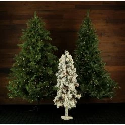 Fraser Hill Farm Set Of 3 Snowy Alpine Trees With Clear Lights (2-Ft., 3-Ft., & 4-Ft.) -Christmas store unnamed file 317