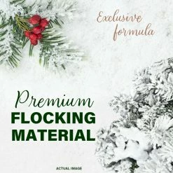 Fraser Hill Farm Mountain Pine Flocked Wreath -Christmas store unnamed file 3411