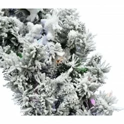Fraser Hill Farm Mountain Pine Flocked Wreath -Christmas store unnamed file 3423