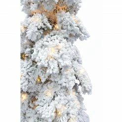 Fraser Hill Farm 4-Ft. Elk Mountain Snow Flocked Tree With Warm White LED Lights -Christmas store unnamed file 359