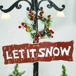 Fraser Hill Farm Let It Snow Series 47-In. Red Santa With Green Umbrella Base, Animated Musical Snow Decoration 26 Fraser Hill Farm Let It Snow Series 47-In. Red Santa With Green Umbrella Base, Animated Musical Snow Decoration -Christmas store unnamed file 382