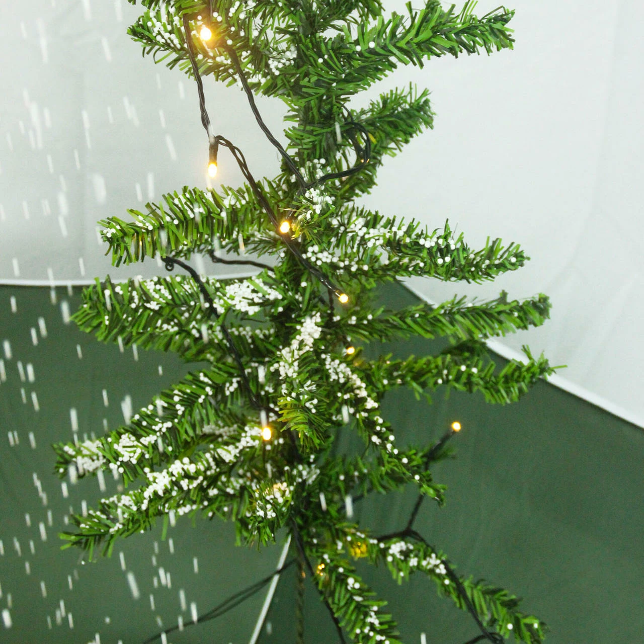 Fraser Hill Farm Let It Snow Series 47-In. Red Santa With Green Umbrella Base, Animated Musical Snow Decoration 13 Fraser Hill Farm Let It Snow Series 47-In. Red Santa With Green Umbrella Base, Animated Musical Snow Decoration - Image 13