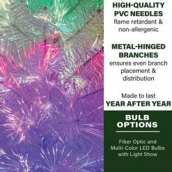Fraser Hill Farm Indoor 2-Ft. White Fiber Optic Prelit Tree In Pot For Tabletop, LED Dancing Lights -Christmas store unnamed file 408