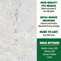 Fraser Hill Farm 7.5 Ft. Snowy Alpine Artificial Christmas Tree -Christmas store unnamed file 489