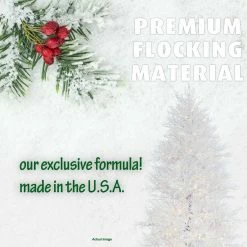 Fraser Hill Farm 7.5 Ft. Snowy Alpine Artificial Christmas Tree -Christmas store unnamed file 491