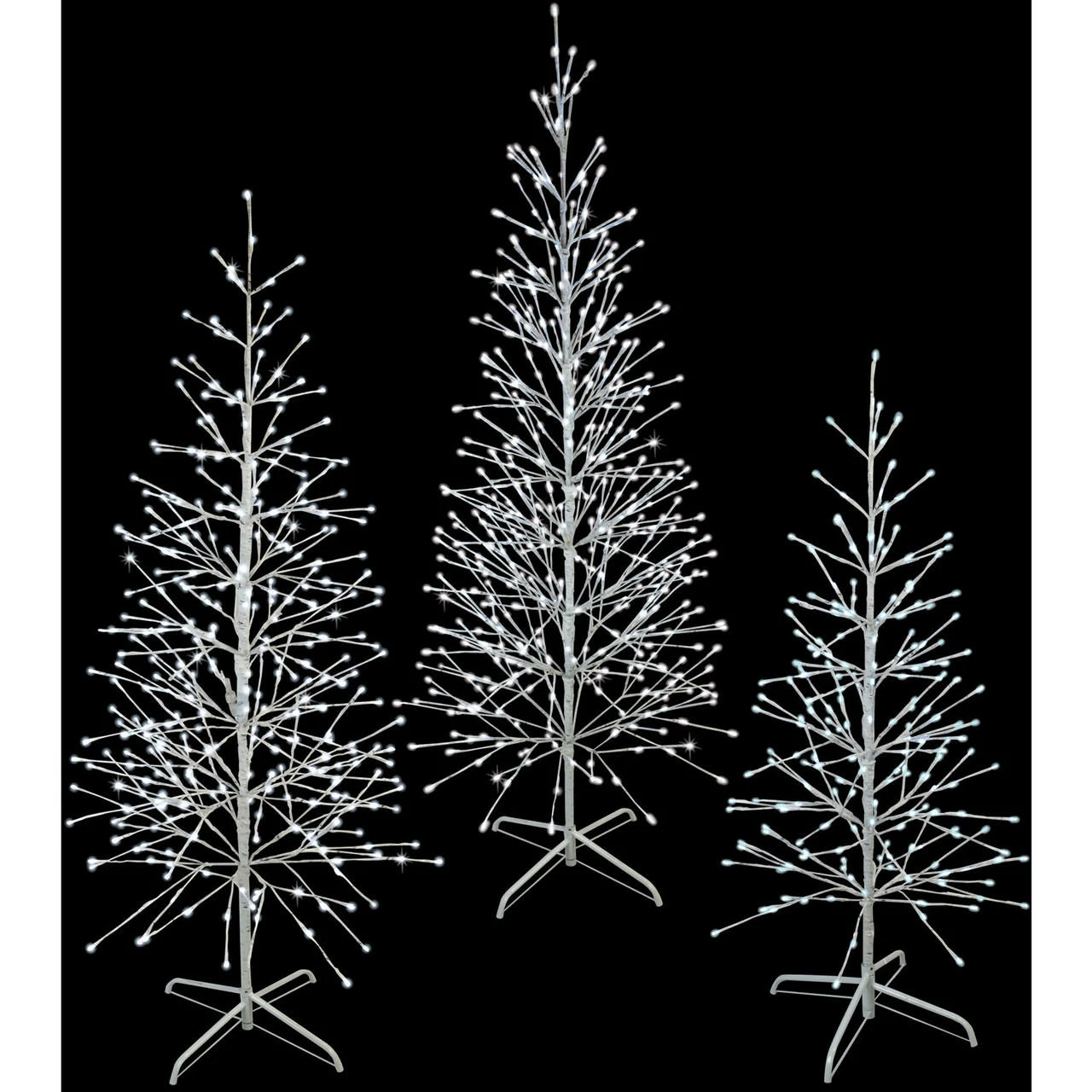 Fraser Hill Farm Set Of 3 Color Changing Birch Trees, 4-Ft., 5.5-Ft., 6.5-Ft., In Warm White And Multi-Color LED Lights 7 Fraser Hill Farm Set Of 3 Color Changing Birch Trees, 4-Ft., 5.5-Ft., 6.5-Ft., In Warm White And Multi-Color LED Lights - Image 7