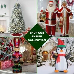 Fraser Hill Farm 6.5-Ft. Tall Animated Rotating Christmas Tree W/ Gifts, Inflatable W/ Lights, Storage Bag -Christmas store unnamed file 532