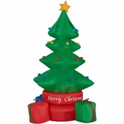 Fraser Hill Farm 6.5-Ft. Tall Animated Rotating Christmas Tree W/ Gifts, Inflatable W/ Lights, Storage Bag -Christmas store unnamed file 535