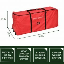 Fraser Hill Farm 3-Wheel Rolling Storage Bag For Christmas Trees Up To 9 Ft, Red 13 Fraser Hill Farm 3-Wheel Rolling Storage Bag For Christmas Trees Up To 9 Ft, Red -Christmas store unnamed file 588