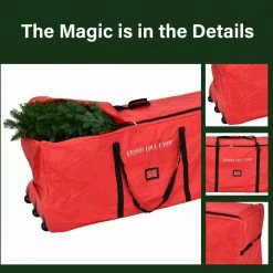 Fraser Hill Farm 3-Wheel Rolling Storage Bag For Christmas Trees Up To 9 Ft, Red 15 Fraser Hill Farm 3-Wheel Rolling Storage Bag For Christmas Trees Up To 9 Ft, Red -Christmas store unnamed file 590