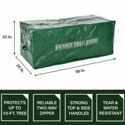 Fraser Hill Farm Heavy-Duty Storage Bag For Christmas Trees Up To 7.5 Ft, Green -Christmas store unnamed file 600