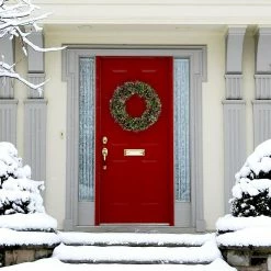 Fraser Hill Farm Frosted Faux Boxwood 20-in. Wreath And 9-ft. Garland Set W/ Red Berries -Christmas store unnamed file 651