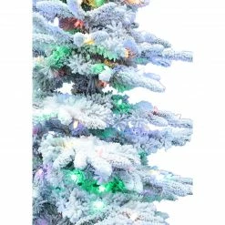 Fraser Hill Farm Mountain Pine Flocked Christmas Tree, Various Lighting & Size (6.5 Ft. To 12 Ft.) -Christmas store unnamed file 69