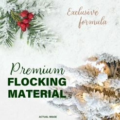 Fraser Hill Farm Mountain Pine Flocked Christmas Tree, Various Lighting & Size (6.5 Ft. To 12 Ft.) -Christmas store unnamed file 74