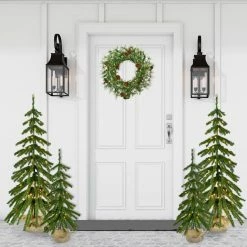 Fraser Hill Farm 24-in Wreath With Pinecones And Warm White LED Lights 9 Fraser Hill Farm 24-in Wreath With Pinecones And Warm White LED Lights -Christmas store unnamed file 758