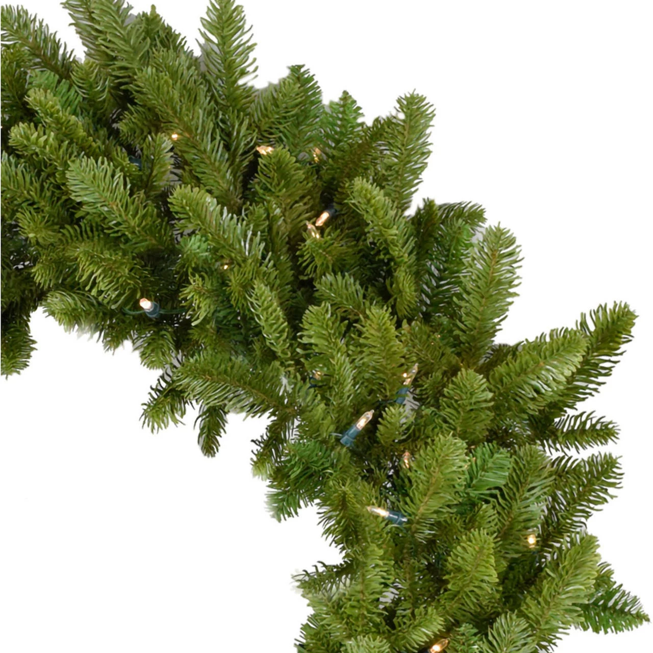 Fraser Hill Farm 48" Grandland Artificial Wreath W/ Clear Battery-Operated LED String Lights For Displays 3 Fraser Hill Farm 48" Grandland Artificial Wreath W/ Clear Battery-Operated LED String Lights For Displays - Image 3