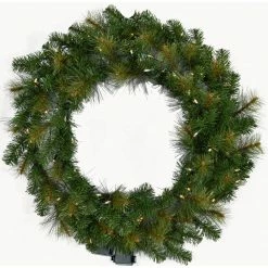 Fraser Hill Farm 60" Southern Peace Christmas Décor Wreath With Warm White LED Lights