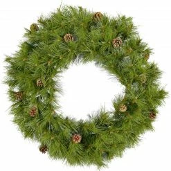 Fraser Hill Farm 60" Eastern Pine Green Christmas Décor Wreath