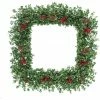 Fraser Hill Farm 36" Evergreen Berry Green Oversized Square Wreath W/ Pinecones And Berries